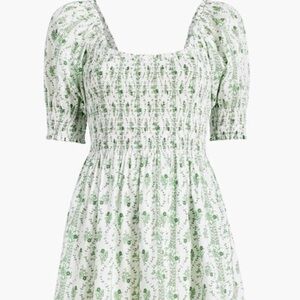 Hill House Naia Nap Dress in Green Vine Stripe